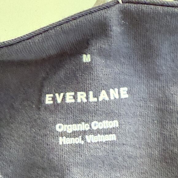 Everlane The Organic Cotton V Neck Tee Mens Medium Navy Blue Minimalist NEW - Picture 6 of 8